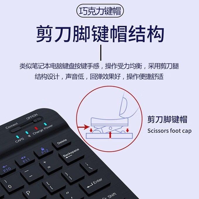 Bluetooth Keyboard For Ipad Mobile Phone Tablet Cangjie Russian Western Thai Wireless Keyboard - Image 5